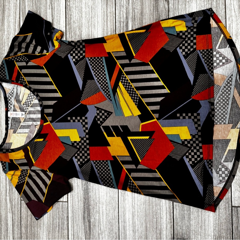 Lularoe Colorful Geometric Pattern Top - Picture 3 of 6